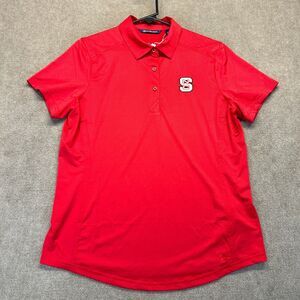 NC State Wolfpack Performance Polo Shirt Women's Large Red CB DryTec UPF 50+ NEW